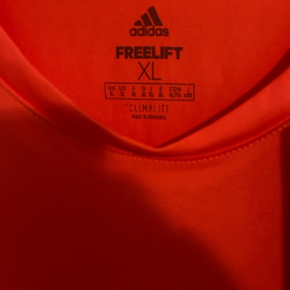 Adidas Free Lift Climalite Men’s Orange Shirt NWT XL - Picture 4 of 7
